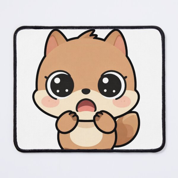 Item preview, Cute Surprised Kawaii Squirrel Cartoon | Adorable Squirrel Sticker & Gift Design designed and sold by Rood Art Studio.