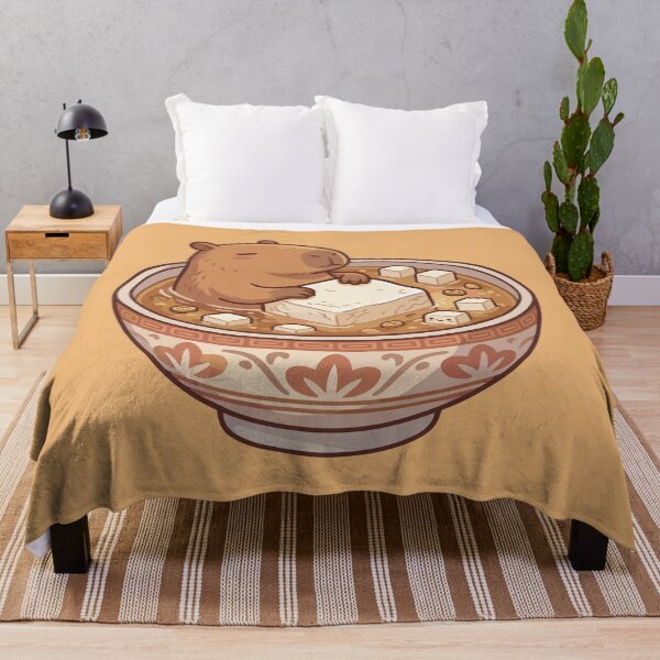 Item preview, Kawaii Capybara in Miso Soup with Tofu designed and sold by Mochii-studio.