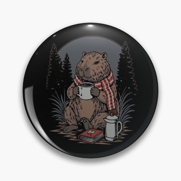 Item preview, Cozy Beaver Coffee Lover Cute Woodland Animal Vintage T-Shirt Design designed and sold by phsycartwork.