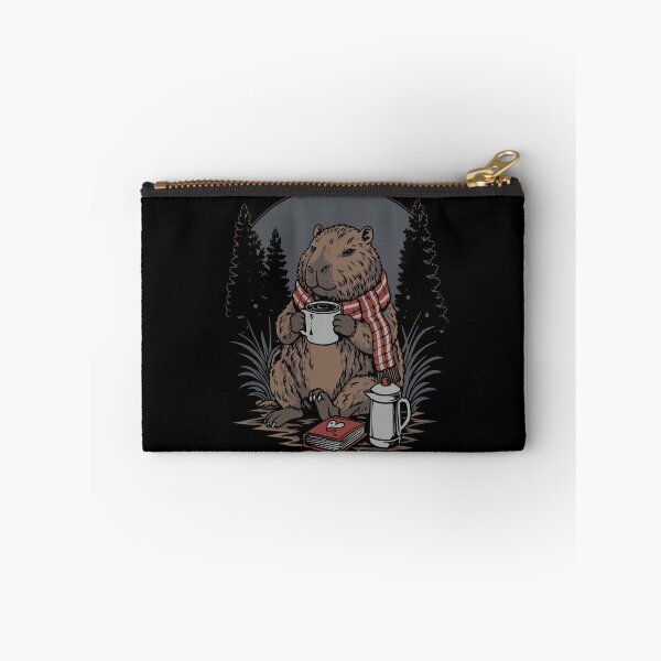Item preview, Cozy Beaver Coffee Lover Cute Woodland Animal Vintage T-Shirt Design designed and sold by phsycartwork.