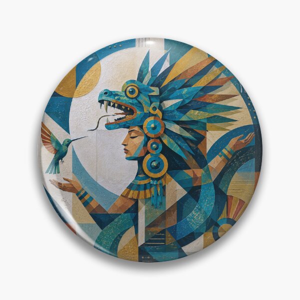 Item preview, Quetzalcoatl, Feathered Serpent painting. designed and sold by GalleryKauffeld.