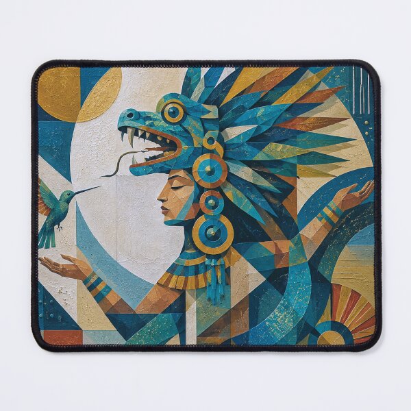 Item preview, Quetzalcoatl, Feathered Serpent painting. designed and sold by GalleryKauffeld.
