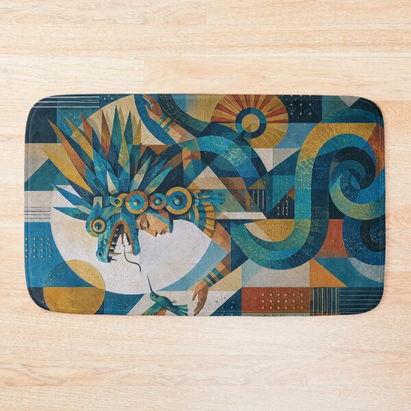 Item preview, Quetzalcoatl, Feathered Serpent painting. designed and sold by GalleryKauffeld.