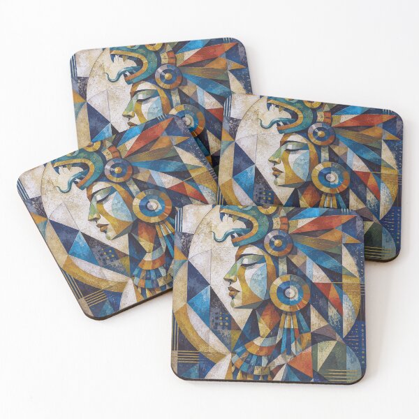 Item preview, Quetzalcoatl, Feathered Serpent painting. designed and sold by GalleryKauffeld.