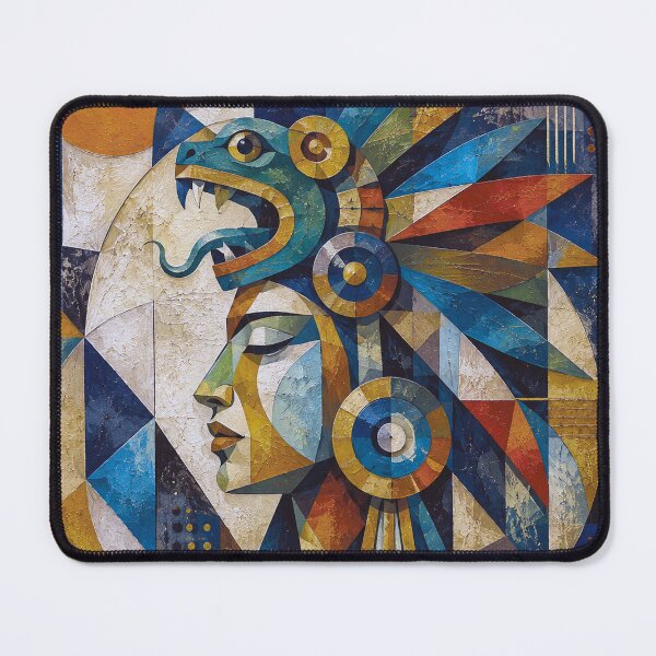 Item preview, Quetzalcoatl, Feathered Serpent painting. designed and sold by GalleryKauffeld.