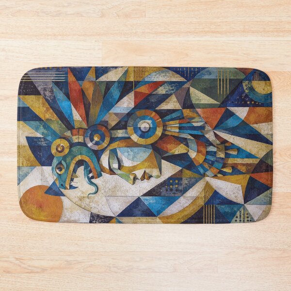 Item preview, Quetzalcoatl, Feathered Serpent painting. designed and sold by GalleryKauffeld.