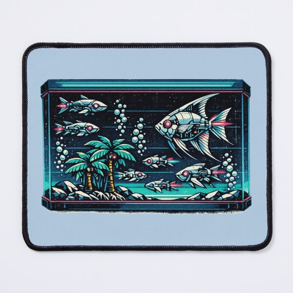 Item preview, Neon Retro Anime Cybernetic Aquarium designed and sold by KungPowUnicorn.