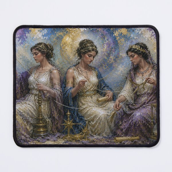 Item preview, The Fates Greek mythology painting. designed and sold by GalleryKauffeld.