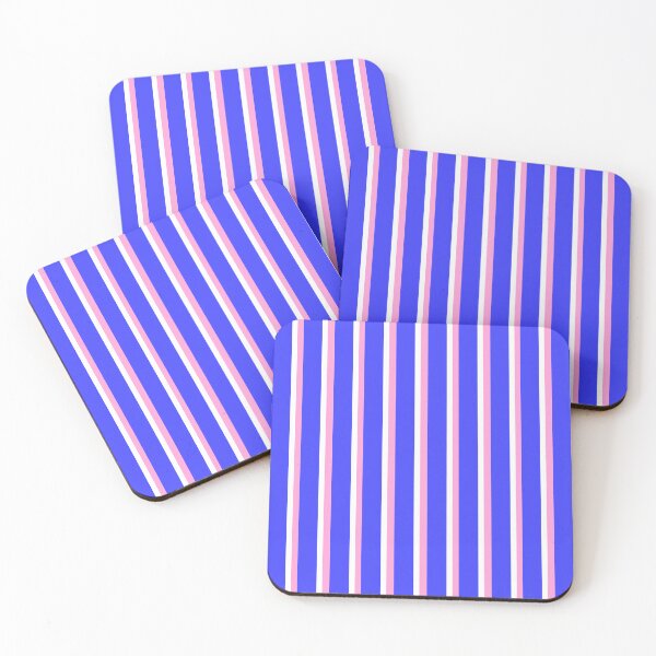 Item preview, Blue with Pink and White Stripes Pattern designed and sold by OneThreeSix.
