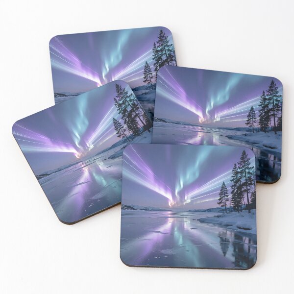 Item preview, Frosty Northern Lights: a mystical dance under the Arctic sky designed and sold by VoidVeilStudio.
