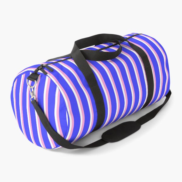 Item preview, Blue with Pink and White Stripes Pattern designed and sold by OneThreeSix.