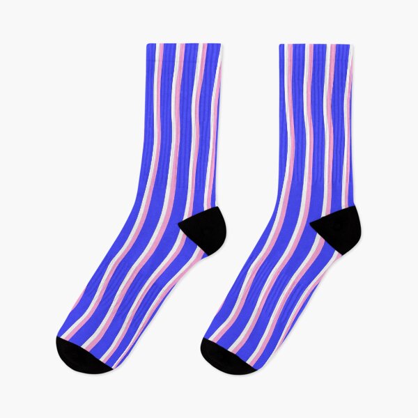 Item preview, Blue with Pink and White Stripes Pattern designed and sold by OneThreeSix.