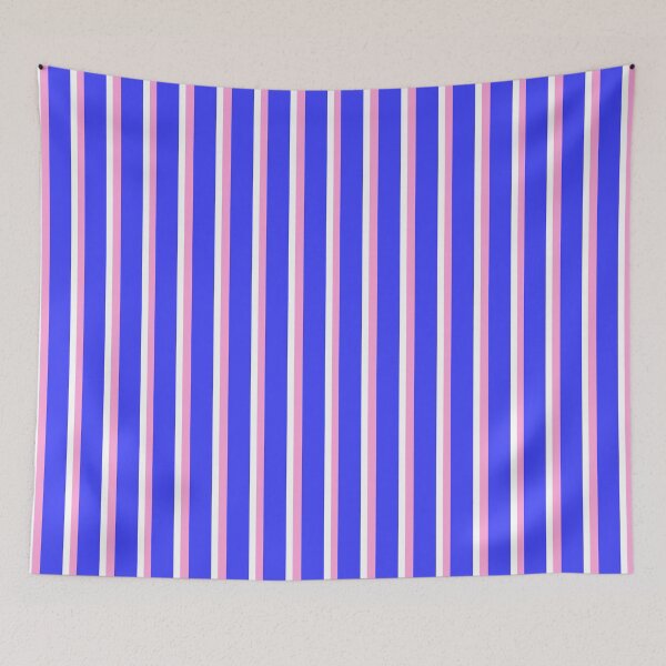 Item preview, Blue with Pink and White Stripes Pattern designed and sold by OneThreeSix.