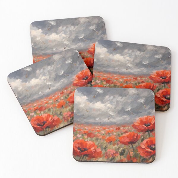 Item preview, Poppy Field with Floating Seeds designed and sold by cuprum.