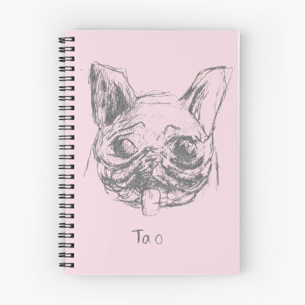 Item preview, Tao The Embodiment of Love French Bulldog Dog Pet Portait Pencil Sketch Blush Pink designed and sold by BOKEbyTC.