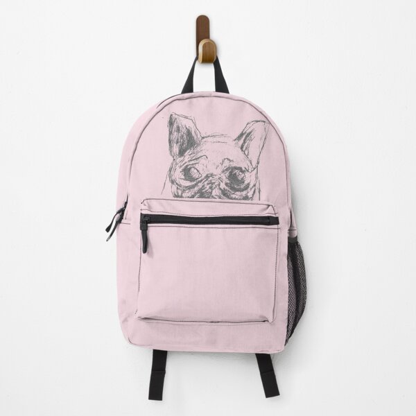 Item preview, Tao The Embodiment of Love French Bulldog Dog Pet Portait Pencil Sketch Blush Pink designed and sold by BOKEbyTC.