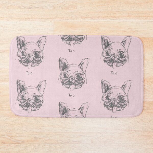 Item preview, Tao The Embodiment of Love French Bulldog Dog Pet Portait Pencil Sketch Blush Pink designed and sold by BOKEbyTC.