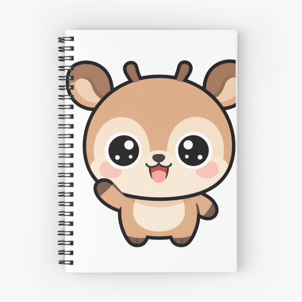 Item preview, Cute Waving Kawaii Deer Cartoon | Adorable Happy Deer Sticker & Gift Design designed and sold by Rood-Art-Studio.