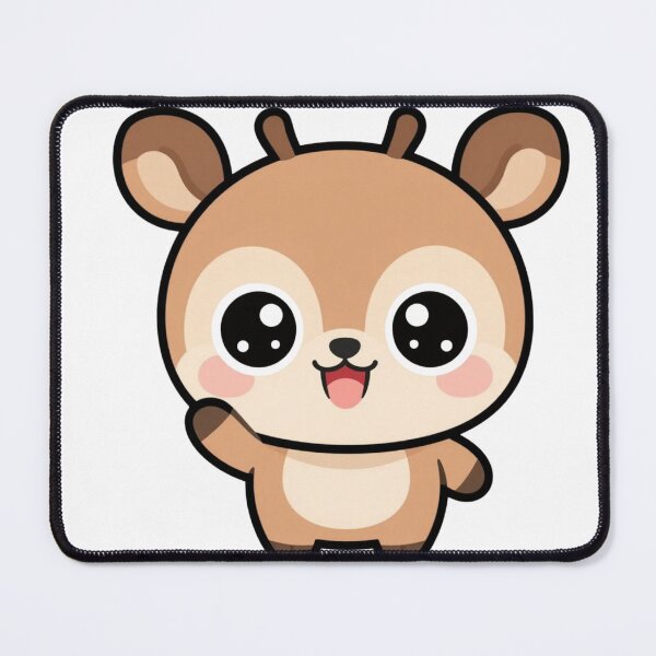 Item preview, Cute Waving Kawaii Deer Cartoon | Adorable Happy Deer Sticker & Gift Design designed and sold by Rood-Art-Studio.