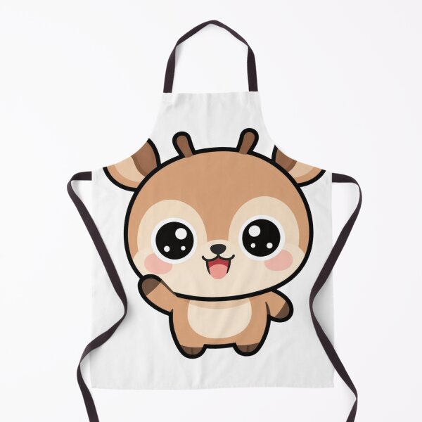 Item preview, Cute Waving Kawaii Deer Cartoon | Adorable Happy Deer Sticker & Gift Design designed and sold by Rood Art Studio.