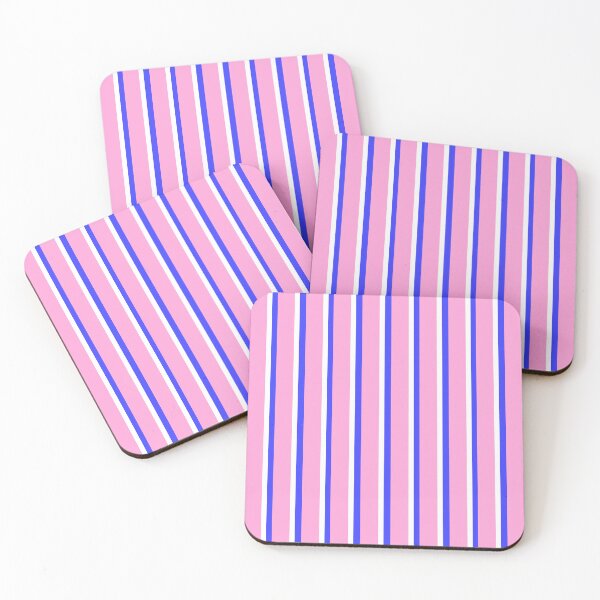 Item preview, Pink with Blue and White Stripes Pattern designed and sold by OneThreeSix.