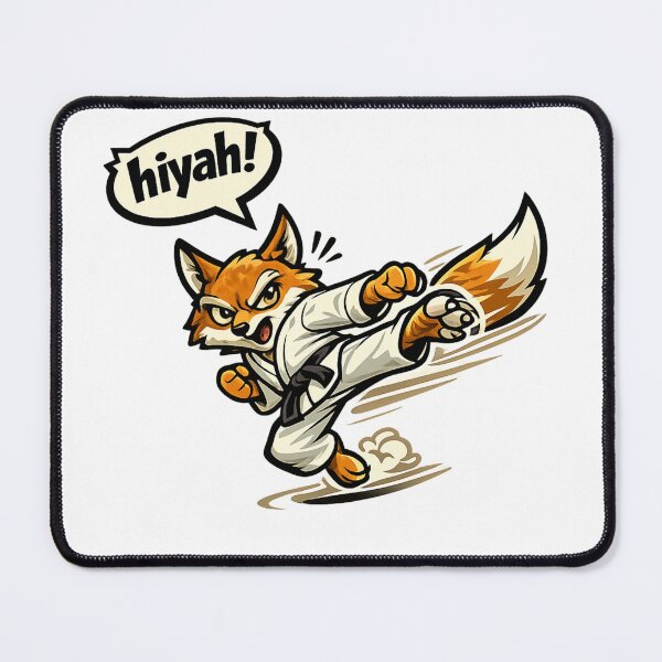 Item preview, Cute Karate Fox Saying "Hiyah!" Funny Martial Arts Sticker Design designed and sold by Moonveil_Studio.