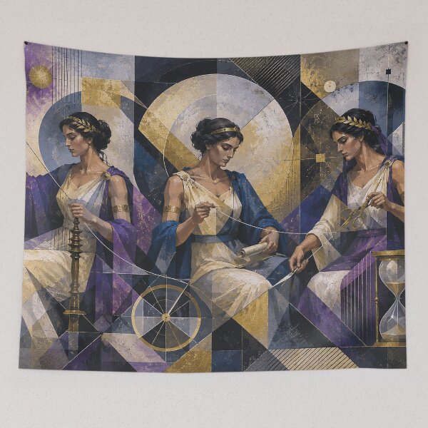 Item preview, The Fates Greek mythology painting. designed and sold by GalleryKauffeld.