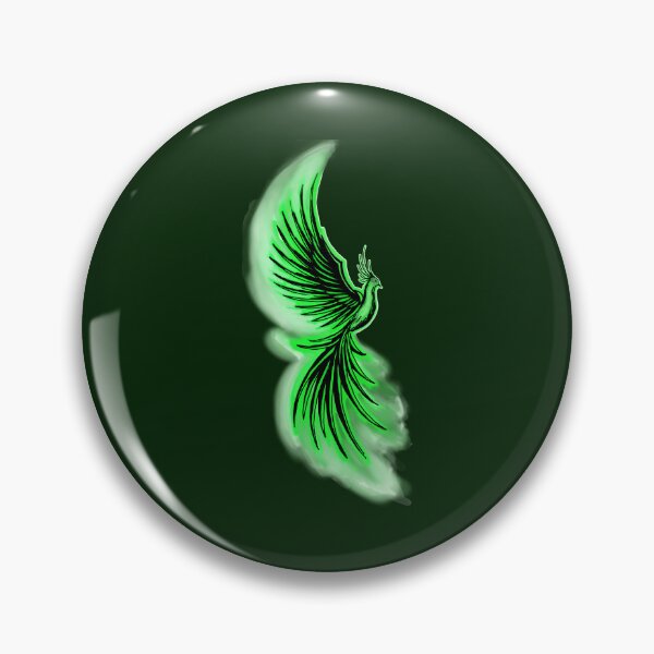 Item preview, Green Flame Phoenix - Emerald Mystical Firebird Art designed and sold by URSM.