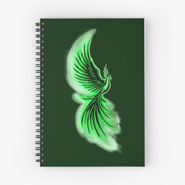 Item preview, Green Flame Phoenix - Emerald Mystical Firebird Art designed and sold by URSM.