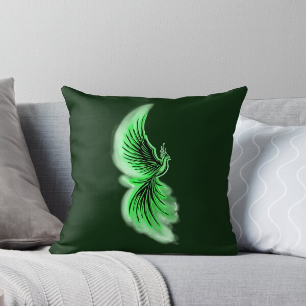 Item preview, Green Flame Phoenix - Emerald Mystical Firebird Art designed and sold by URSM.