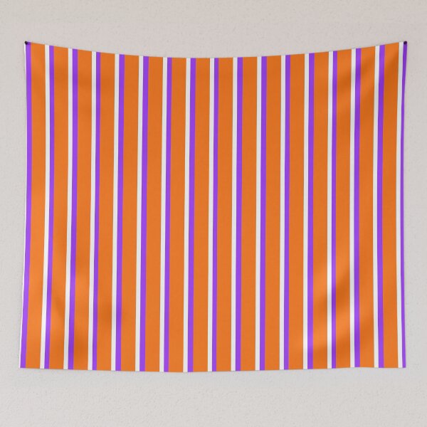 Item preview, Orange with Purple and White Stripes Pattern designed and sold by OneThreeSix.