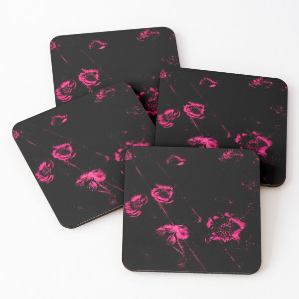 Item preview, Neon Bloom in the Void — Hot Pink Dark Floral Botanical Print designed and sold by BatNature.