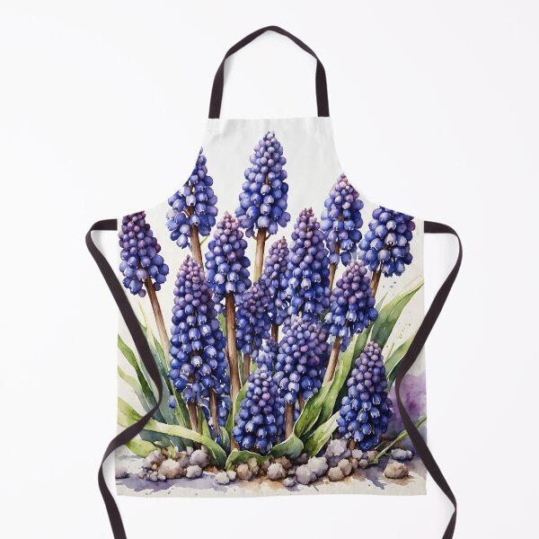 Item preview, Muscari Grape Hyacinth Watercolor Painting designed and sold by RawNaturePrints.