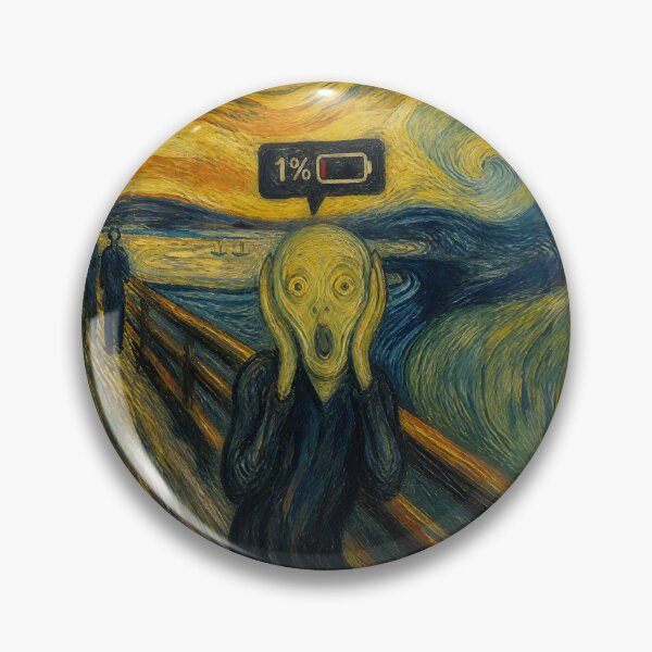 Item preview, Battery at 1%: The Modern Scream designed and sold by ManggaeJM.