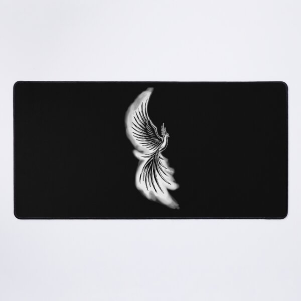 Item preview, White Smoke Phoenix - Minimalist Firebird Tattoo Art designed and sold by URSM.