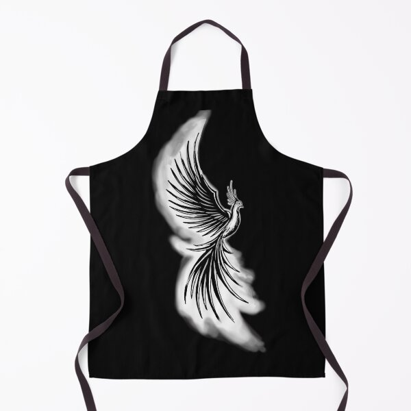 Item preview, White Smoke Phoenix - Minimalist Firebird Tattoo Art designed and sold by URSM.