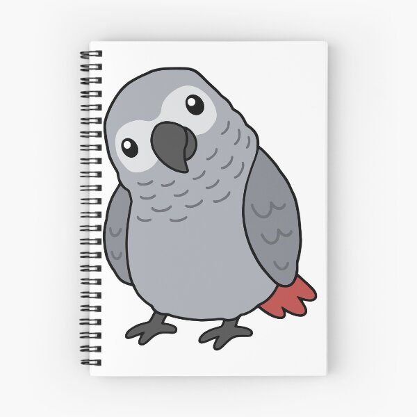Item preview, Cute Chubby African Grey Parrot designed and sold by Doodlywood.