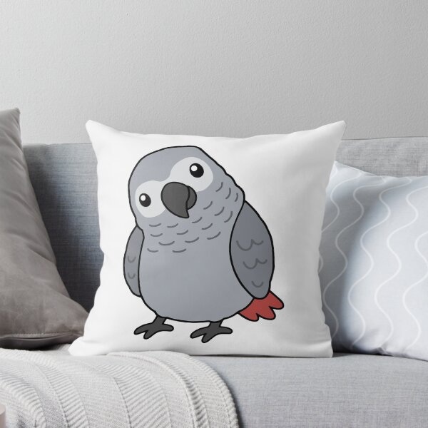 Item preview, Cute Chubby African Grey Parrot designed and sold by Doodlywood.