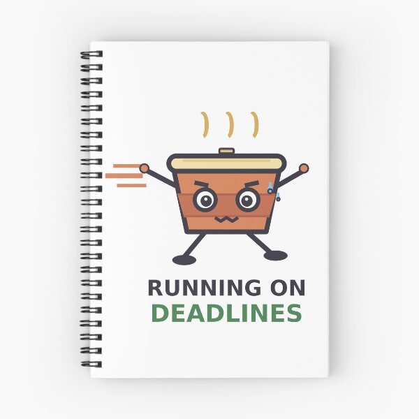 Item preview, Running On Deadlines — Funny Student Office Design, Cute Gift For Procrastinators designed and sold by QuirkyCartel.