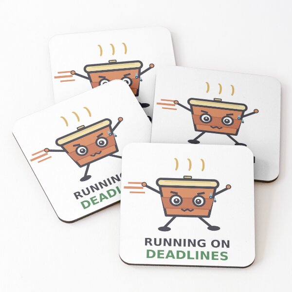 Item preview, Running On Deadlines — Funny Student Office Design, Cute Gift For Procrastinators designed and sold by QuirkyCartel.