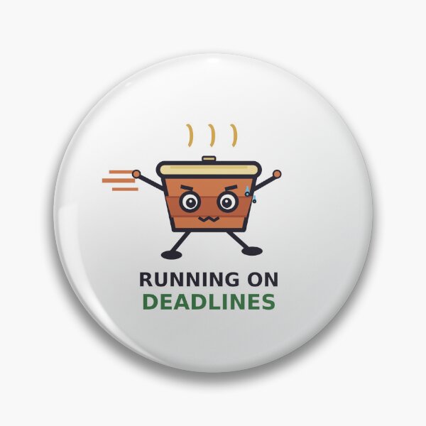 Item preview, Running On Deadlines — Funny Student Office Design, Cute Gift For Procrastinators designed and sold by QuirkyCartel.