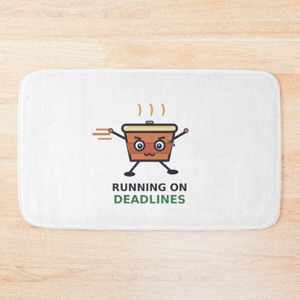 Item preview, Running On Deadlines — Funny Student Office Design, Cute Gift For Procrastinators designed and sold by QuirkyCartel.