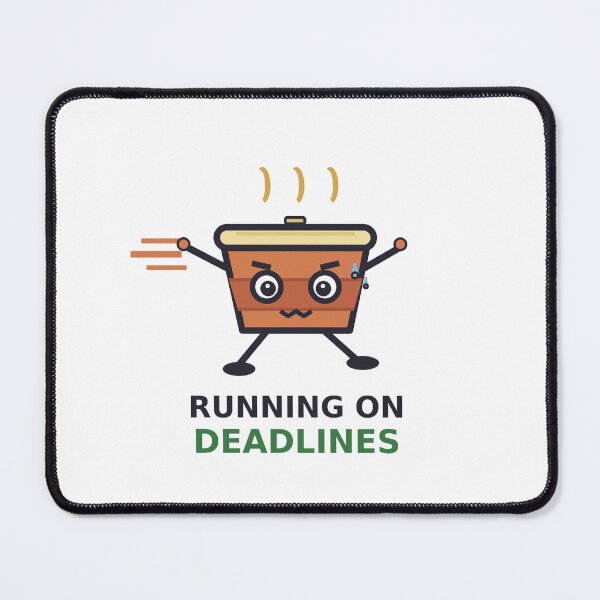 Item preview, Running On Deadlines — Funny Student Office Design, Cute Gift For Procrastinators designed and sold by QuirkyCartel.