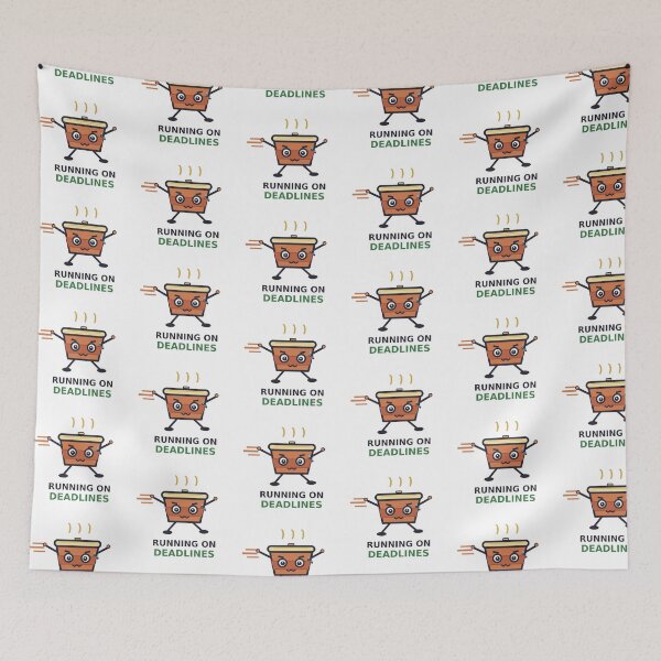 Item preview, Running On Deadlines — Funny Student Office Design, Cute Gift For Procrastinators designed and sold by QuirkyCartel.