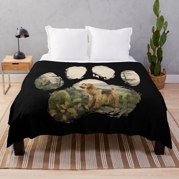 Item preview, Funny Airedale Terrier Paw Foggy Mountain Tree Mom Dad Kids designed and sold by rafaeltto.