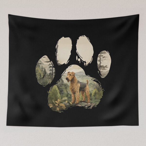 Item preview, Funny Airedale Terrier Paw Foggy Mountain Tree Mom Dad Kids designed and sold by rafaeltto.