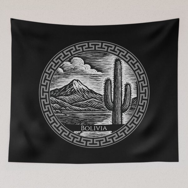 Item preview, Bolivia Vintage Woodcut Art designed and sold by Thistle-TShop.