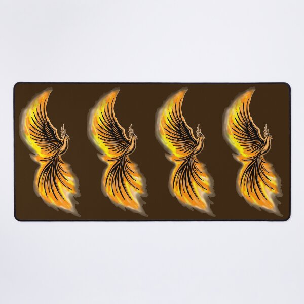 Item preview, Orange Flame Phoenix - Classic Mystical Firebird Art designed and sold by URSM.