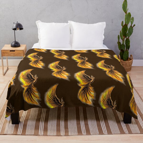 Item preview, Orange Flame Phoenix - Classic Mystical Firebird Art designed and sold by URSM.