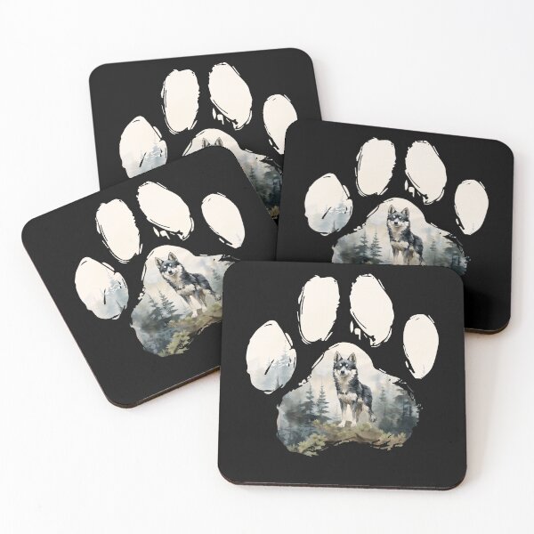 Item preview, Funny Alaskan Klee Kai Paw Foggy Mountain Tree Mom Dad Kids designed and sold by rafaeltto.